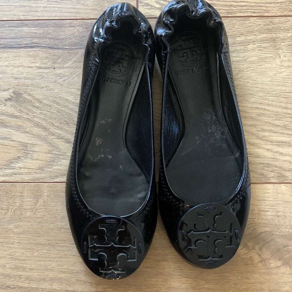 Tory Burch patent leather ballet flats reva